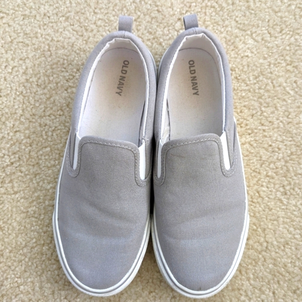 Boys Gray Old Navy Slip On Shoes